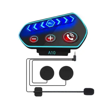 A10 Bluetooth 5.0 Cască Cască Moto Cu Micro LED-uri Impermeabil Motocicleta Ciclism Căști fără Fir pentru telefon Muzica