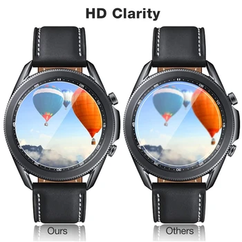 2 buc pentru galaxy watch 3 caz 45mm 41mm Sticlă Călită film pentru samsung galaxy watch 3 45mm 41mm ecran protector + capac caz
