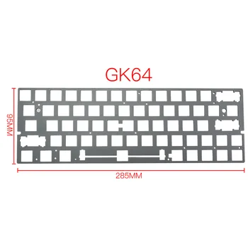 Personalizat Tastatură Mecanică din Aliaj de Aluminiu de Poziționare Placa DIY Suport ANSI pentru 60% Keyboard GK64 GK61 GH60 CNC Anodizat