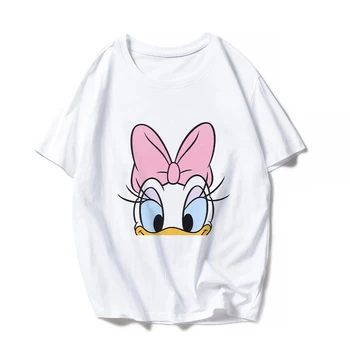 Femei Camasi de Vara cu Maneci Scurte de Desene animate Disney T Shirt Daisy Duck Print Femeie T-shirt Harajuku Estetice Femei Haine