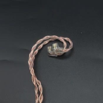 Tisndirenhe 8 fire QDC cablu Aur moale Singur cristal Sârmă de cupru Pentru KZ TRN KBEAR căști cu QDC cască 0.78 mm, cu microfon