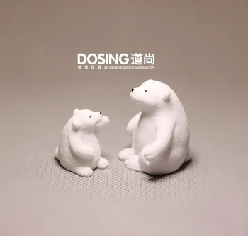 Miniatură De Simulare De Animale Salbatice Model Drăguț Urs Polar De Colectie Figurine Copil Urs Alb Figurine Jucarii Papusa Casa Decor