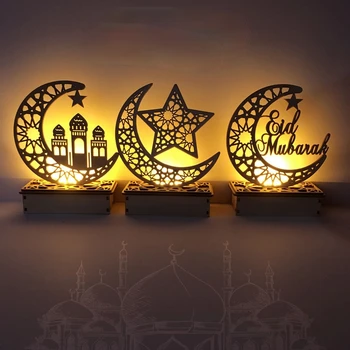 Eid Mubarak a CONDUS Ornamente Musulmana Islam DIY din Lemn Decor Cadouri