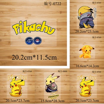 Pokemon Fier pe Transferuri Îmbrăcăminte Patch-uri Pikachu Cusut T-shirt, Pantaloni Sac DIY Decration de Desene animate Drăguț Autocolant Copii Copil Cadou