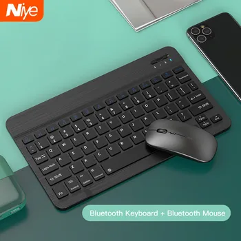 Fără fir Bluetooth Tastatura și Mouse-ul Butonul de Silent Drăguț Tastaturi pentru IPad IOS Laptop Tableta Teclado Universal PC Gamer Kituri