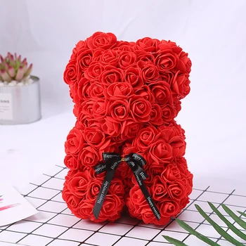 Eterna Trandafir Teddy Bear Săpun Flori Pentru Decoratiuni Ziua Îndrăgostiților Copil Prietena Cadou De Craciun Urs Păpuși Prezent