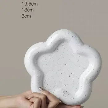 Alimente Platou Tava Ceramica Coaster Desktop Tort Gustare Farfurie Rotund Platou Cu Fructe Living Creative Placi De Decor