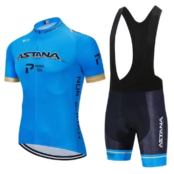 Vara Astana Pro Team Jersey Ciclism Maillot Biciclete Ciclism Îmbrăcăminte de Biciclete Haine Barbati Munte Uniforme de sport Costum Set