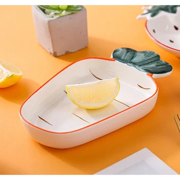 Placa ceramica de Stil Nordic Creative Platou cu Fructe de Ananas Banane Forma de Farfurie Gustare Platou cu Fructe pentru Copii Castron mic Dejun