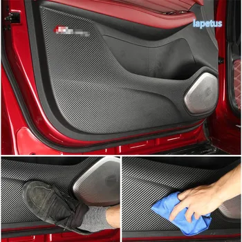 Lapetus Auto Usa Anti Kick Pad Aspect fibra de Carbon Autocolant Protecție Laterală Marginea Laterală Filmul se Potrivesc Pentru MG HS Plug-in 2020 2021