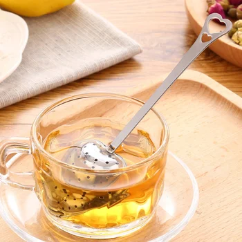 10buc Filtru pentru Ceai Timp de Prindere din Oțel Inoxidabil Plasă Filtru de Ceai în Formă de Inimă Filtru de Ceai Lingură de Ceai Infuser Lingura de Cana Ceainic
