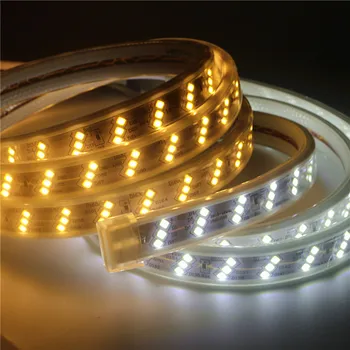 AC 220V 276Leds/m 180leds/m SMD 2835 Benzi cu LED-uri Lampa de Trei Rând Impermeabil Flexibil Coarda 5050 Led Strip Lumină Pentru Decor Acasă