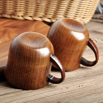 Naturale De Bambus Cană De Ceai De Bere Epocă Cafea, Suc, Lapte Cupa Japonia Din Lemn În Stil Cupa Micul Dejun Bere Lapte Drinkware DropShip