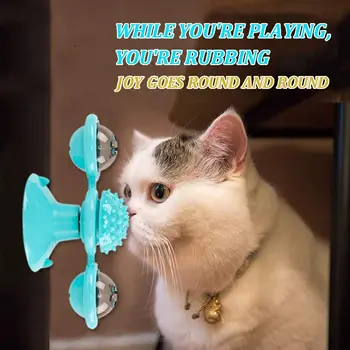 Pisică jucărie moară de vânt cat de formare educațională masaj rotativ pisica interactive jucărie catnip pisica accesorii animale de companie jucărie cu luminos bal
