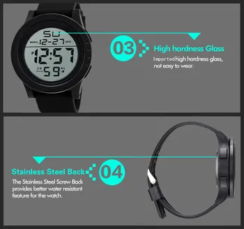 Noua Moda pentru Bărbați Ceasuri Led Digital Impermeabil Cuarț Ceas de Moda Militară Sport Bărbați Cuarț Ceas Casual Relogio Masculino