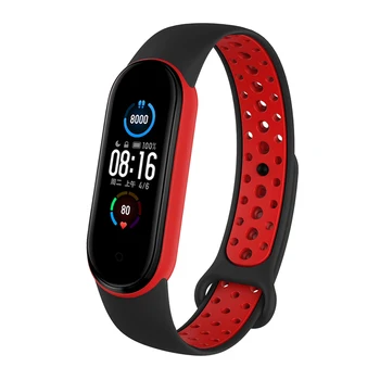 Moda Sport Dublu culori Silicon curea watchband Pentru Xiomi Mi Band 6 5 miband6 band6 curea Bratara de Înlocuire TPU bratara