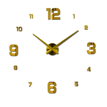 Acril Oglindă Ceas De Perete Europa Cuarț Încă De Viață Ceasuri Camera De Zi Ceasuri Decor Acasă Ofertă Specială Diy Ceas Autocolante