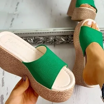 Moda 2021 Noi de Vara pentru Femei Sandale Peep-Toe Pantofi Femei cu Toc Înalt Platfroms Casual Pene Pentru Femei, Pantofi cu Toc inalt