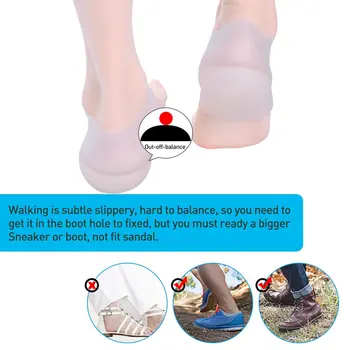 Picior Toc Protector Crește Silicon Jumătate Branț Introduce Invizibil Sporind Pad Anti-crack Unisex de Îngrijire de Picioare
