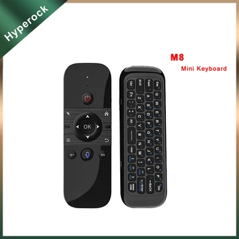 2.4 G IR de Învățare Voce Wireless Smart TV de la Distanță Baterie Air Mouse Giroscop M8 Mini Tastatura