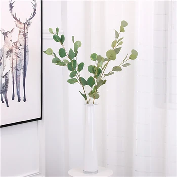 Rotund Frunze de Eucalipt Frunze Mari de Flori Artificiale Singură Floare Artificială Nordic Instagram Stil Frunză Verde BranchPlant Interior
