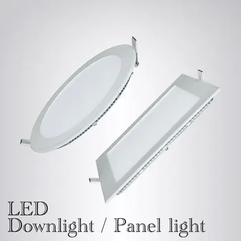 Downlight LED-uri 3W 6W 9W 12W 15W 18W 24WRecessed Rotund squareLED Lampă de Plafon AC 90-260V Iluminat Interior Alb Cald Alb Rece