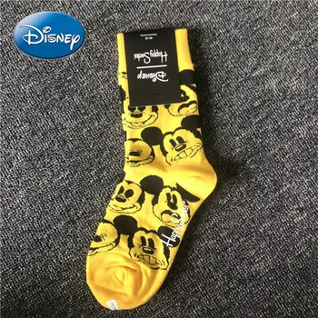 Disney Trendy Cuplu Frumos Picior Ciorapi Mickey Minnie de sex Masculin și de sex Feminin Mid-Sosete