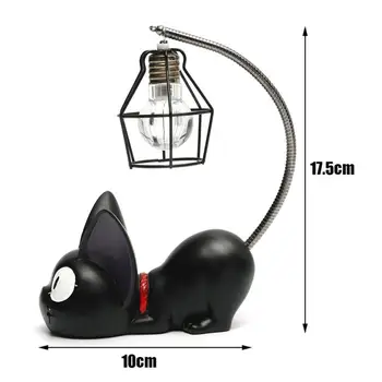 Noi cu LED-uri Lampă de Noapte Creative Rășină Pisica Animal Lampa de Noapte Ornamente Decor Acasă Kitty Lampă de Masă de desen Animat pentru Copii Cameră Lampa