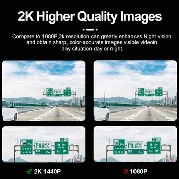 E-ACE A45 2K Dashcam 12 Inch Flux mass-Media, Oglinda retrovizoare 1440P FHD Auto Dvr Camera Auto GPS cu senzor de imagine Sony Recorder