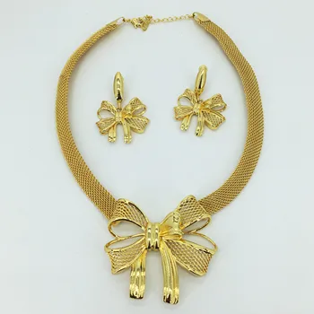 Rochii de vara pentru femei colier de aur cercei colectie de moda Nigeria nunta Africane perla colecție de bijuterii Italian prod