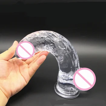 Cristal cu Ou Transparent Vânzare Simulare Penisului Penis artificial Masturbari sex Feminin Dispozitiv de Comerț exterior Adult Sex Produs Jucarii