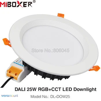 MiBOXER DL-DOW25 DALI 25W RGB+CCT Interior LED Downlight AC110-220V 2700K-6500K Compatibil cu DALI Panou Estompat Intervalul 0~
