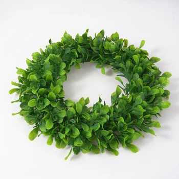 Premium Rotund Frunze Verzi Mici Coroană de flori în aer liber Fereastra de Perete Acasă Fermă