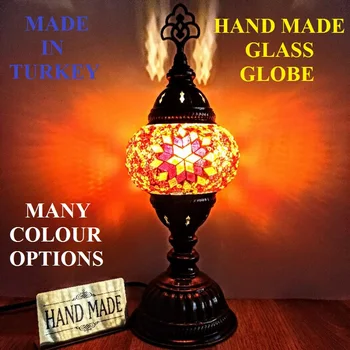 Turcă mozaic Lampă de masă original art deco, REALIZATE manual lamparas de mesa mozaic de Sticlă romantic patul de lumină de realizate în Turcia