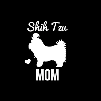 Drăguț Shih Tzu Iubitor de MAMA Text Minunat Câine Autocolant Auto Automobile Motociclete Accesorii Exterioare de Vinil Decalcomanii pentru Honda Bmw Audi