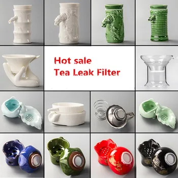 2020 Vânzare Fierbinte De Ceai Din Ceramica Scurgere Filtru Creativ Ceai Portelan Alb Filtru Ochiurilor De Plasă Filtru De Ceai Set Accesorii