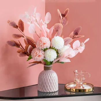 Flori artificiale Vaze Decor Petrecere salon de Acasă Ceramice Imitație de Plastic Ghiveci de Flori de nunta Coș Aranjament de gradina