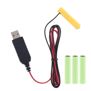LR03 AAA Eliminator de Baterie USB 2m Cablu de Alimentare Înlocui 1-4 buc AAA Baterie A0NB