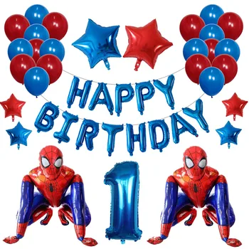 42pcs/Set Super Eroul Spiderman 3D Folie de Baloane Latex cu Aer Globos Petrecere de Aniversare pentru Copii Decor Copil de Dus Gonflabile Jucarii Copii