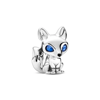 2021 Vânzare Fierbinte Argint 925 cu Ochi Albaștri Fox Farmec Animal Margele se potrivesc pentru Bratara Original 925 de bijuterii de Luare