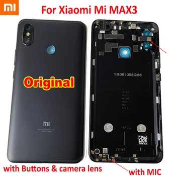 Pentru Xiaomi Mi MAX 3 Capac Baterie Spate Usa Spate Locuințe Caz MAX3 Mijlocul Șasiului cu butoane și aparat de fotografiat lentilă flash & MICROFON Bord