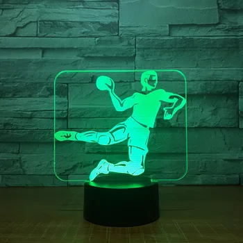 Handbal 3D Lampă cu Led 7 Culori Lumini de Noapte Telecomanda usb Lampa de Masa Copii Baby Sleep Iluminat Acasă Decorare Dormitor Lămpi