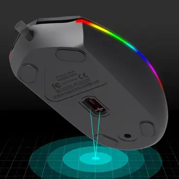 X7AA RGB prin Cablu Gaming Mouse Optic cu Fir de Calculator Gamer 1600 DPI Reglabil Soareci pentru PC, Laptop, Notebook