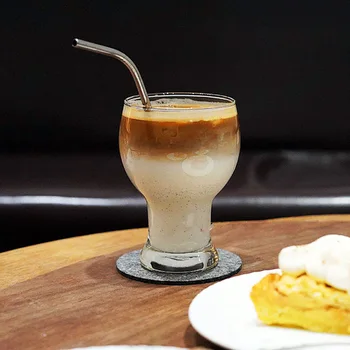 Stil European Cafea Sticla Creatie Desert cu Lapte de Gheață American Cup Simplu de Căldură-rezistente Izolate de Lapte, Bere Bea Cupa