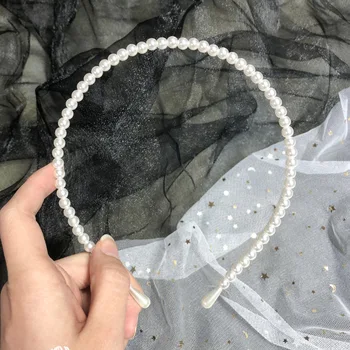 Skysuk de Lux Perle Mari Bentita pentru Femei Accesorii de Par Moda Elegant Fete Bentițe domnișoare de Onoare de Nuntă de Par Frizură