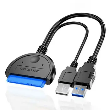 Dual USB 3.0 La Sata Adaptor 2.5 Inch La 3.5 Inch Cablu convertor Extern Hard Disk Unitate Adaptor HDD SSD Cablu Convertor