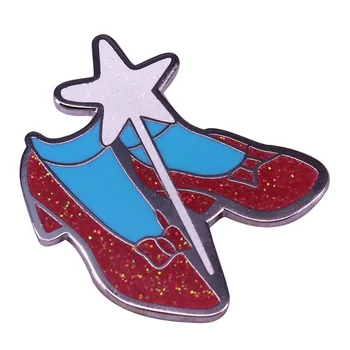 Creativitatea Pantofi Email Greu Ace Colecta Amuzant Piatră Magică Metal Desene Animate Brosa Rucsac Guler Rever Insigne Moda Bijuterii