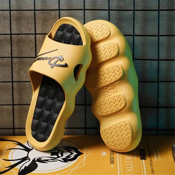 Coslony papuci barbati de vară în aer liber, confort Flip Flops Cupluri Papuci de casă slide-uri pentru femei Simplu 2021 moda trend Pantofi