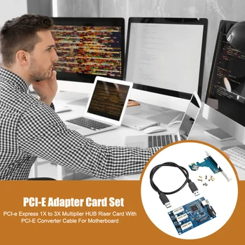 PCI-E Adaptor PCIE Card PCI-E 36P Slot 1X 3X placa Grafica placa de extensie PCI-E Converter Cable Pentru Placa de baza