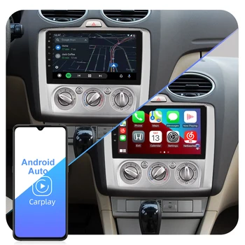 ISUDAR T72 QLED Android 10 Radio Auto Pentru Ford Focus 2 Mk 2 2004-2011 Navigare GPS Multimedia 8 Core RAM 4G 6G Carplay Nu 2din